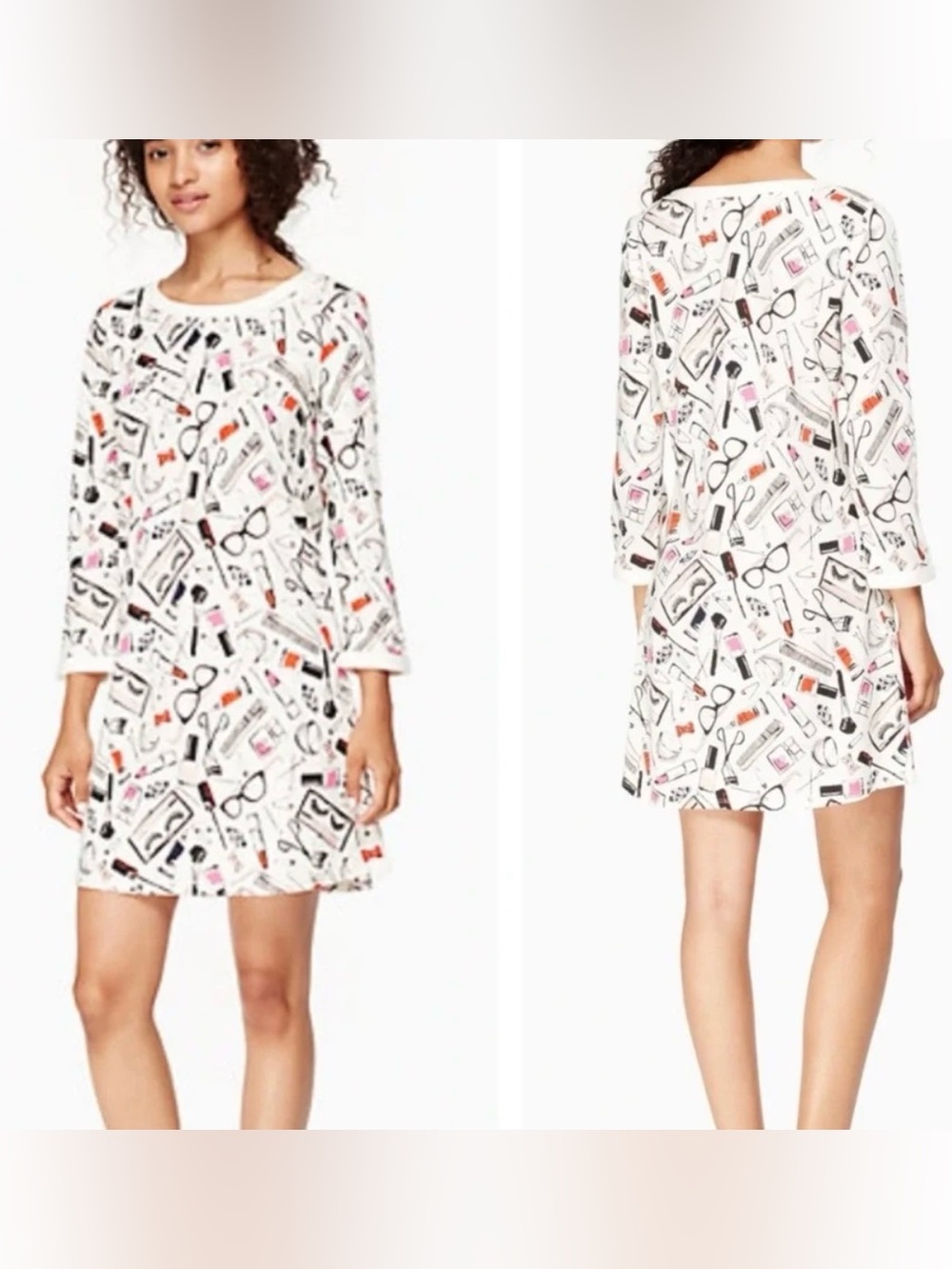 Kate Spade Dream a Little Dream Makeup Print‎ nightgown XS - Picture 8 of 8